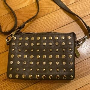 Gray with bling beautiful crossbody purse